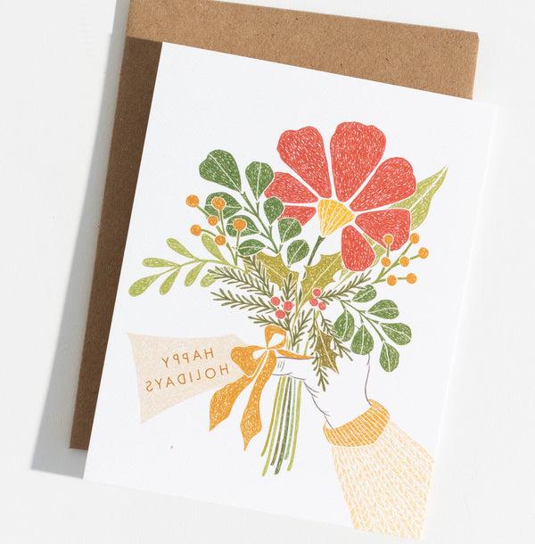 Happy Holidays Bouquet Note card
